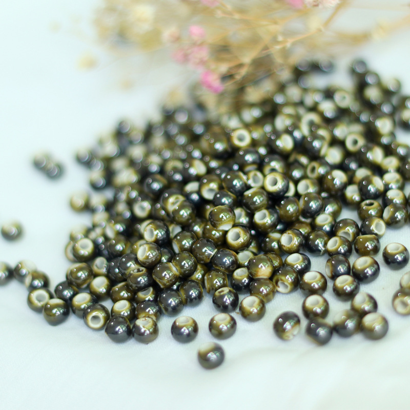 bronze retro round beads