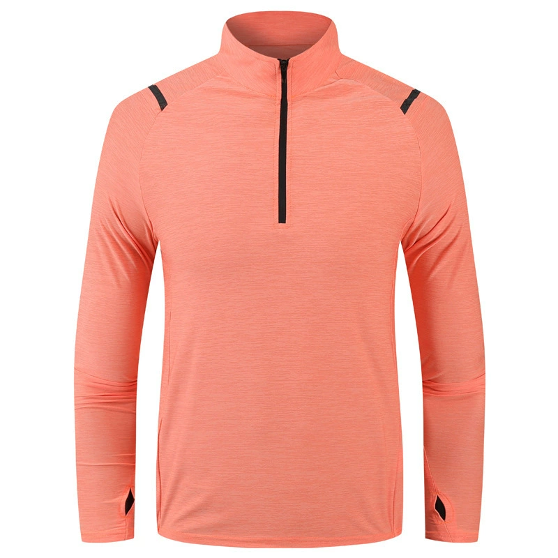 2023 весенне-летняя тонкая мужская Спортивная футболка быстросохнущая дышащая эластичная влагопоглощающая футболка с длинным рукавом и принтом ЛОГОТИП