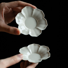 草木灰葵花杯垫茶杯托防烫茶托陶瓷隔热茶垫杯碟杯托茶具配件