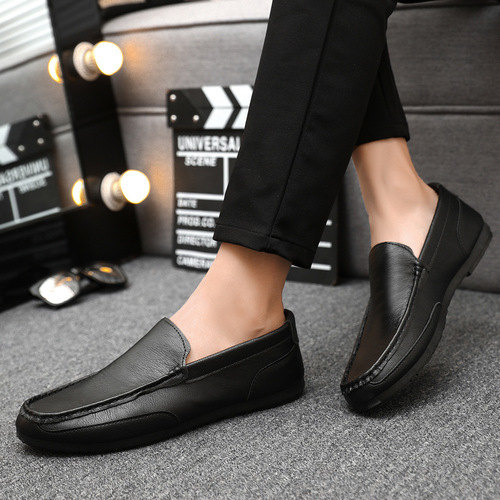 Doudou shoes  new men's trendy Korean style versatile spring slip-on lazy men's British casual leather shoes