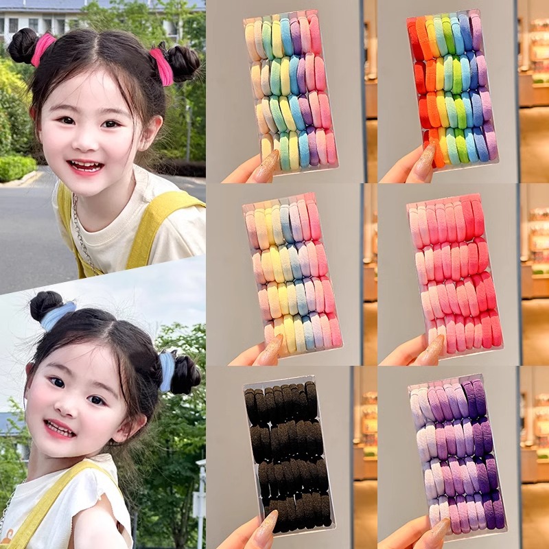 Niños no lesionan anillo de cabello para niñas atando cabello para niñas bebés de alta elasticidad correa de goma duradera cuerda de cabeza