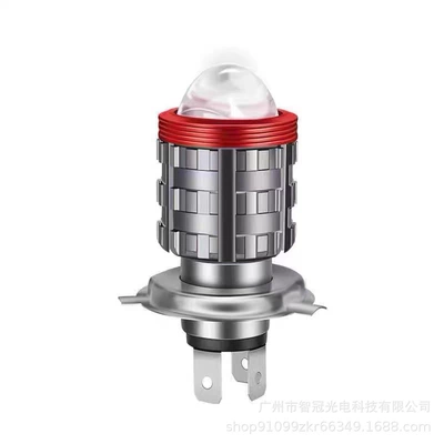 Motorcycle and electric vehicle front Motorcycle headlights, headlights - three-pronged-near-yellow-far-white