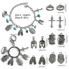 欧美复古合金武士圣经主题头盔盔甲盾牌剑挂件diy手链饰品配件