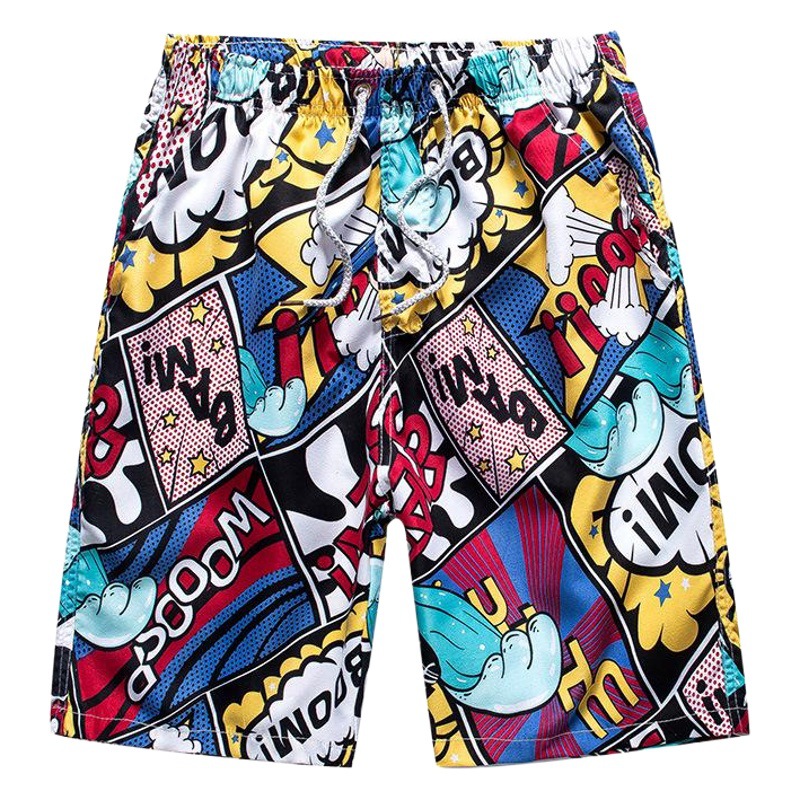 Summer Beach Shorts for Men, Quick-Dry Casual Cross-Border Five-Point Shorts, Loose Fit, Large Size, Couple's Swim Trunks, Large Shorts