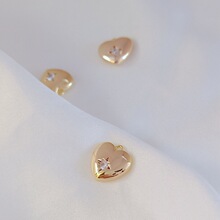 14K�~����ɫ�p����ʯ���ĵ������Β���ֹ���DIY�Ʒ9*9mm