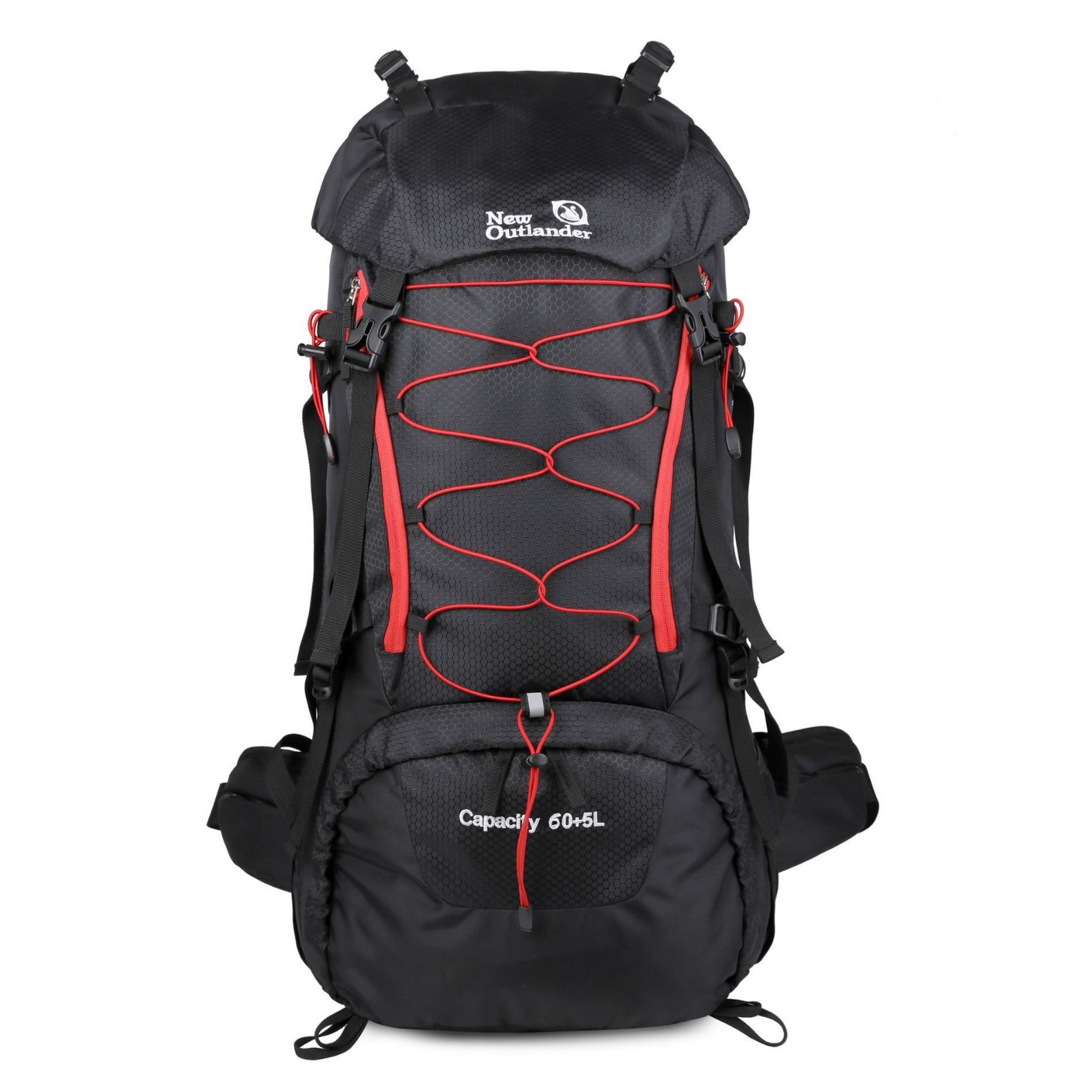 Cross-Border New Backpack Outdoor Mountaineering Bag 60L Large Capacity Nylon Travel Camping Hiking Mountaineering Backpack