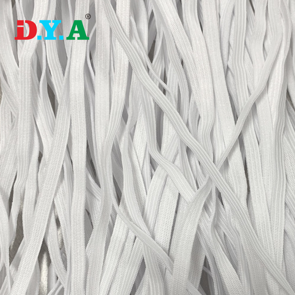 厂家供应针织松紧带白色高弹扁耳带眼罩弹力耳带口罩耳绳耳根橡筋