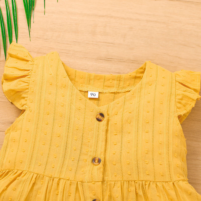 New Fashion Solid Color Children's Clothing Summer Baby Dress display picture 4