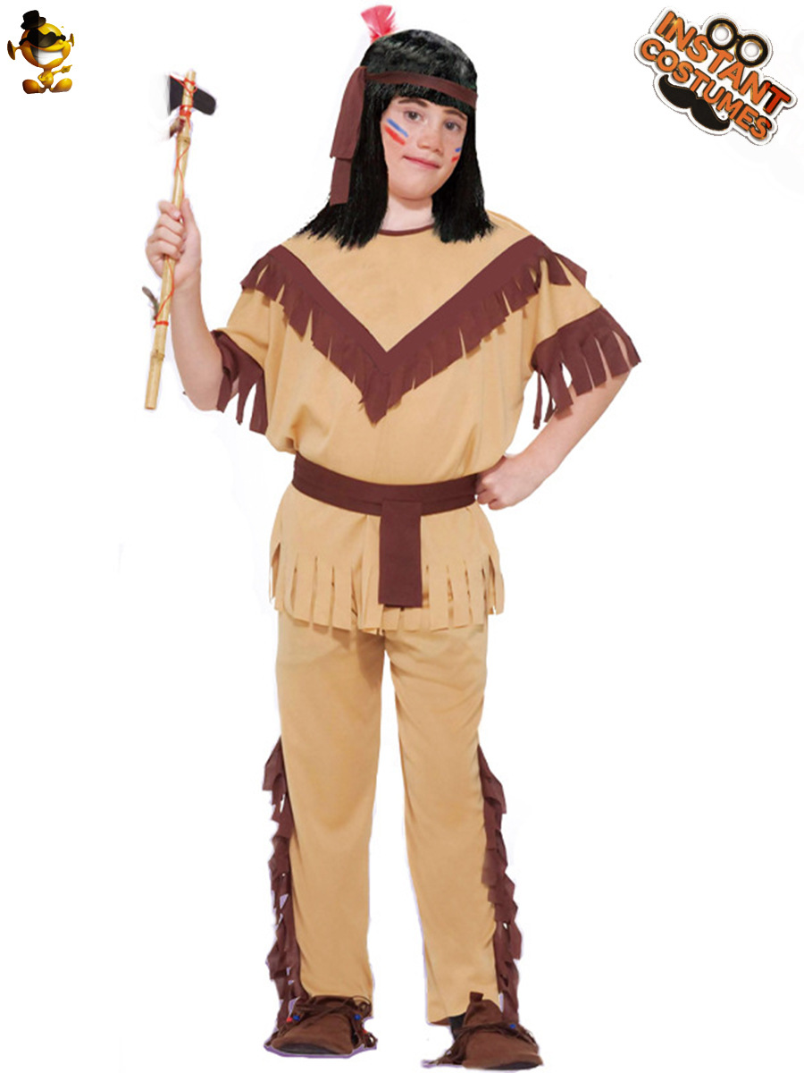 Halloween niño niños aborígenes indios juego de rol etapa rendimiento partido traje Cosplay