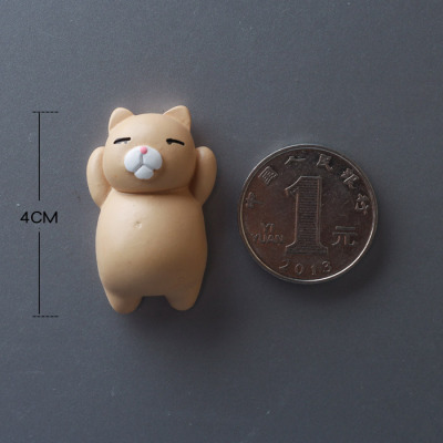 ウォームシリーズ 日本の癒しの横たわるかわいい太った猫 立体マグネットバックル マグネットステッカー 磁気黒板ステッカー 冷蔵庫ステッカー|undefined