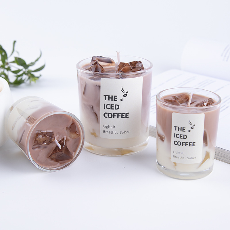 クロスボーダー卸売クリエイティブ夏抹茶カップ型ゼリーワックスパーティー家庭用装飾アロマキャンドル雰囲気感キャンドル|undefined