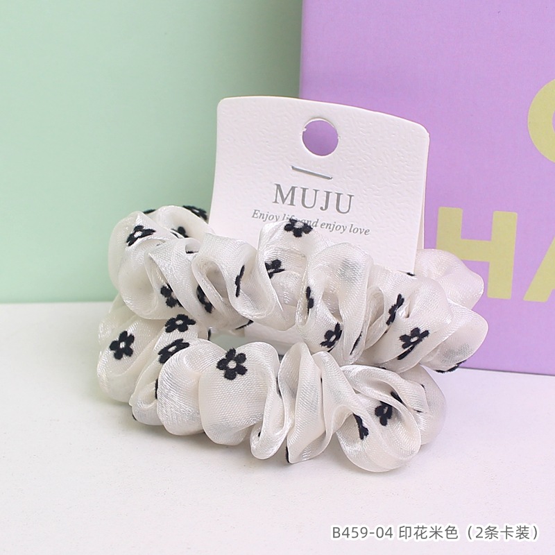 [Carga de tarjeta] sensación de alto nivel coreano de cabello de código de barras de moda de alta elasticidad de cabello anillo de cabello correa de cola de caballo