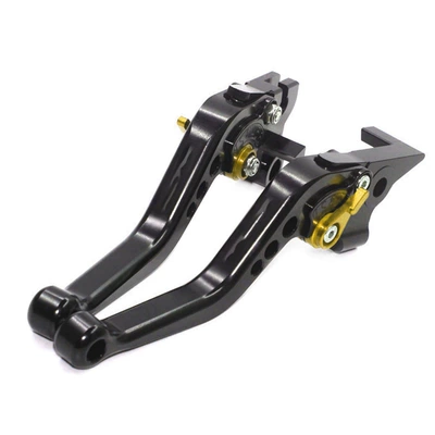 Motorcycle Handle Cover, Motorcycle Brake Clutch - black-gold-buckle-short-style-without-logo