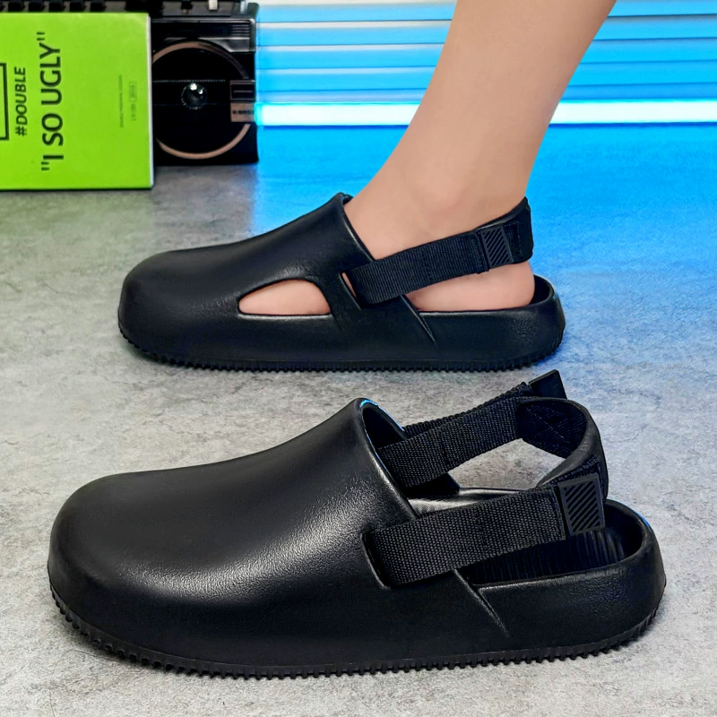 Популярные летние 2025 года кроссоверные кокосовые EVA уличные сандалии и тапочки на толстой подошве Baotou для пар, тапочки Boken с отверстиями