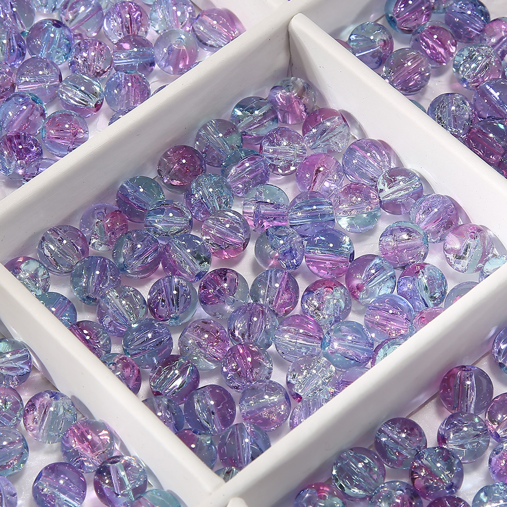 10 ミリメートル [ビッグフィッシュベゴニア] アイスクラック爆発ビーズガラスビーズ手作り diy ブレスレットビーズジュエリーアクセサリー素材