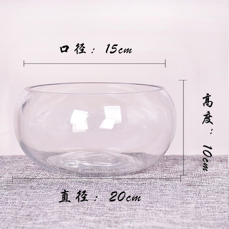 水培玻璃花瓶透明碗莲荷花铜钱草盆缸养睡莲盆缸碗莲盆铁树专用盆|undefined