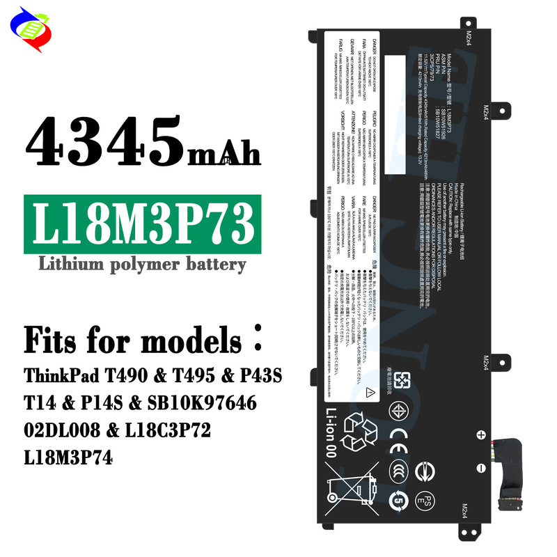 Suitable for Lenovo L18M3P73 Laptop Battery ThinkPad T490/T495/P43S/T14/P14S