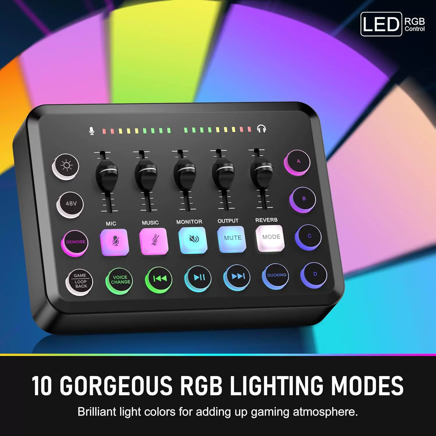 跨境F11直播声卡专用唱歌48v声卡设备手机电脑播客直播声卡全套