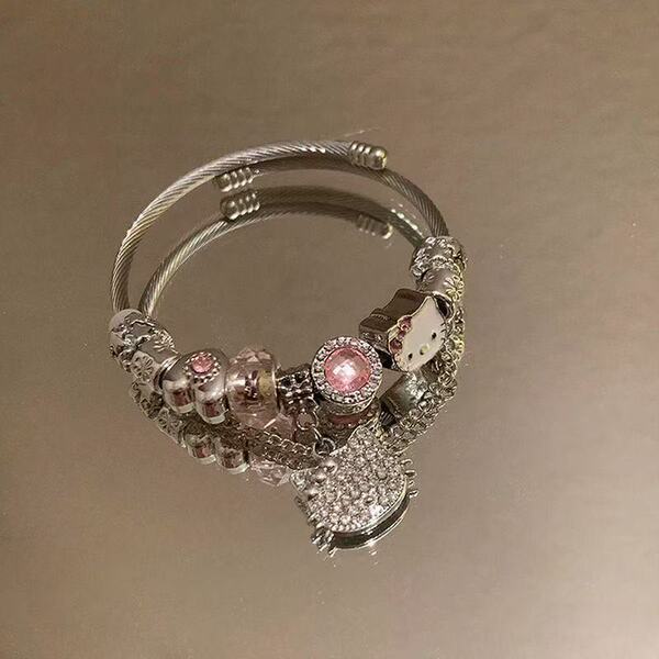 Beaded bracelet stainless steel handmade