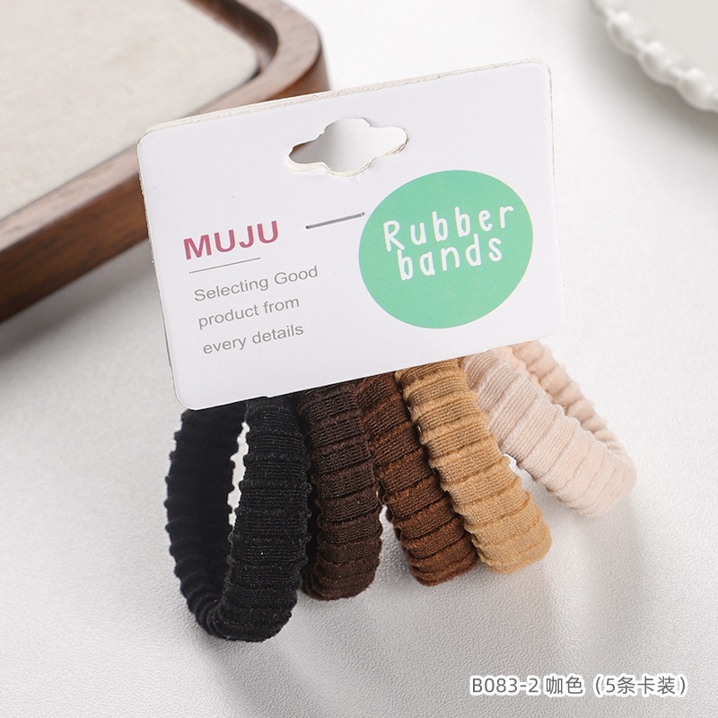 [Carga de tarjeta] sensación de alto nivel coreano de cabello de código de barras de moda de alta elasticidad de cabello anillo de cabello correa de cola de caballo