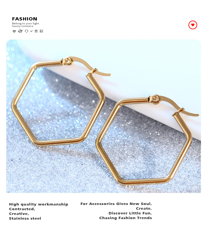 Simple Style Geometric Stainless Steel Plating Earrings 1 Pair
