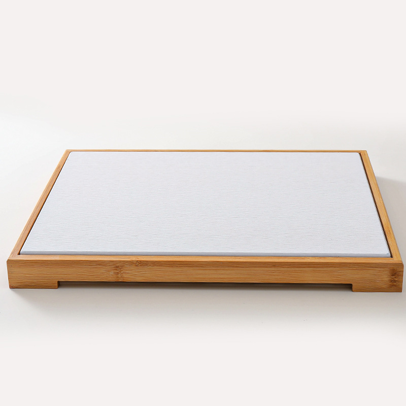 Multifuncional transfronterizo de doble capa de bambú marco de drenaje de barro de algas almohadilla de secado instantáneo cocina encimera de secado rápido cojín de taza de absorción