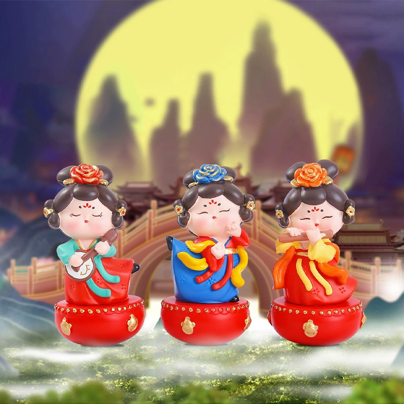 Горячие тренды Tang Palace Fu Small Tumbler Girls Decorations Физическая распродажа Tang Lady Decoration Gift