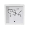 White - Map Frame - Travel the World