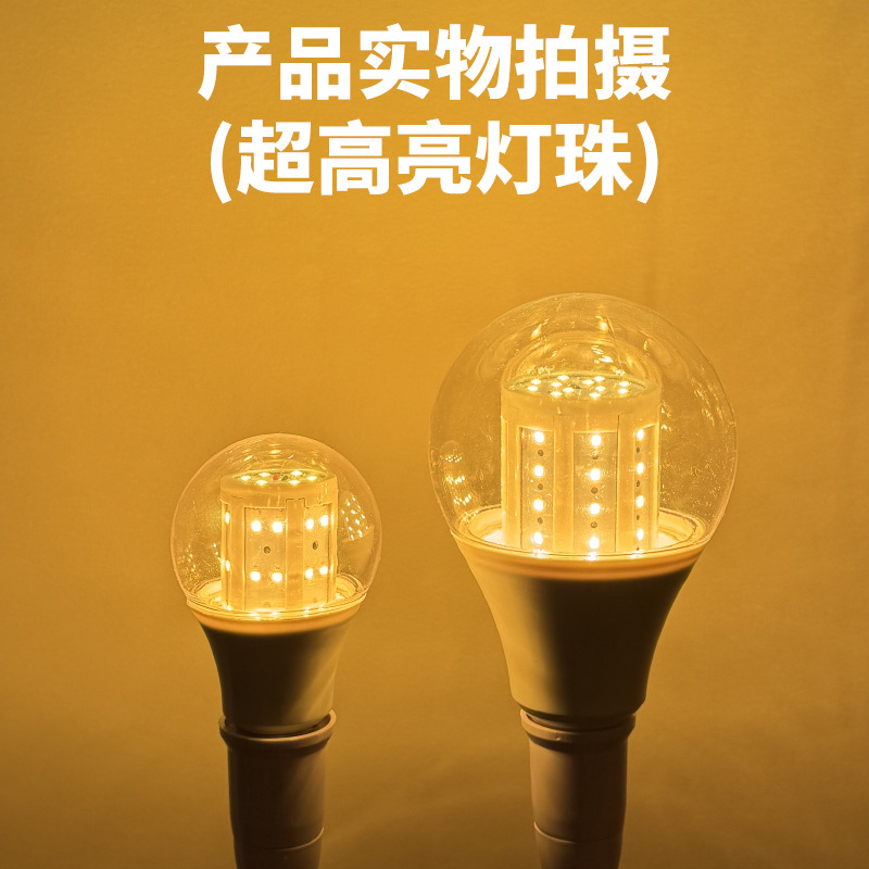 防水带罩超亮金黄光LED玉米灯泡氛围绿化景观彩光酒店电瓶太阳能A