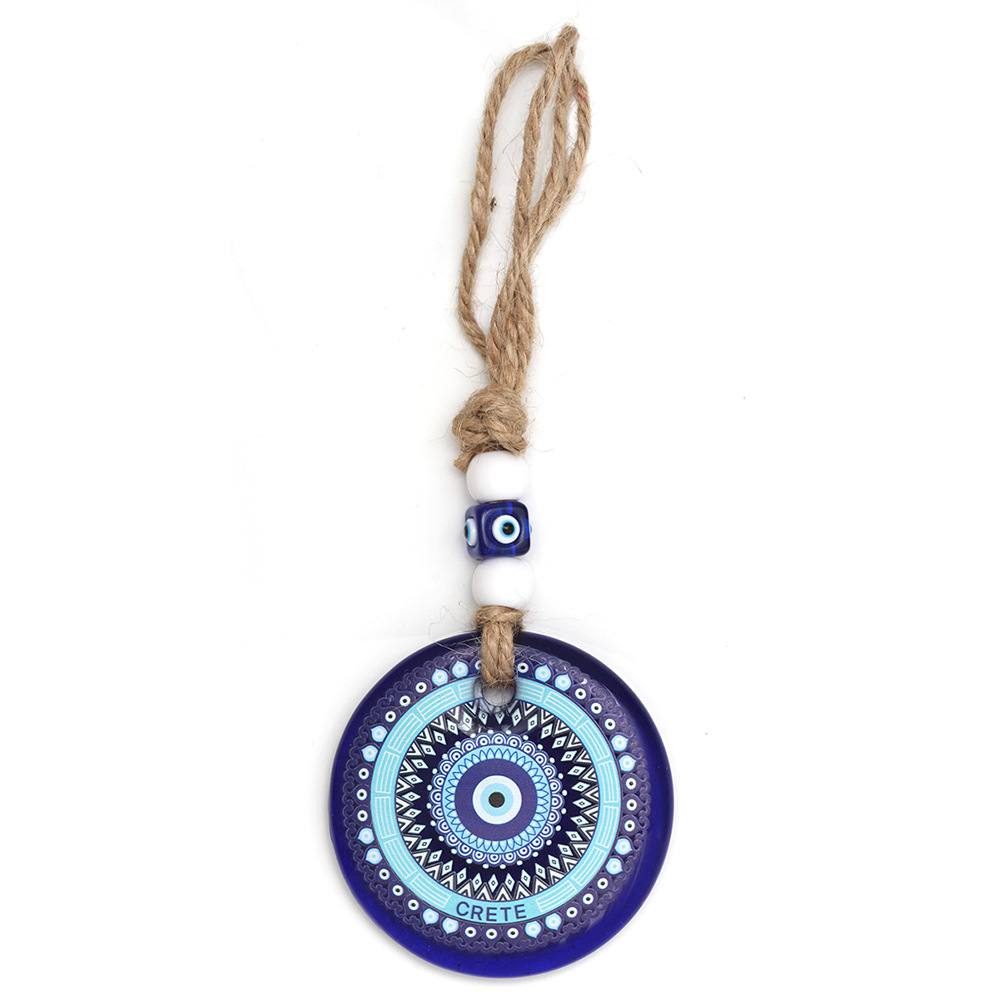 138g Weight Bag Pendant, Keychain Classification 1 Piece Quantity Holiday, Daily Occasion Glass Material Devil's Eye Pattern Unisex Gender Retro, Classic Style Style Retro Classic Style Devil's Eye Glass Unisex Bag Pendant Keychain 22