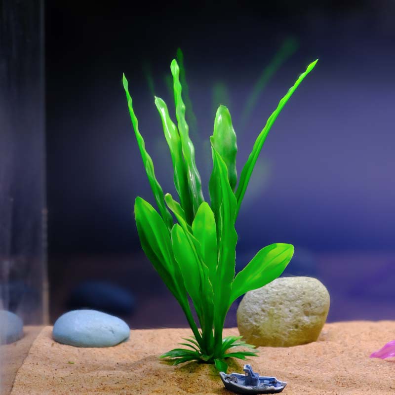 Venta caliente simulación nueve coronas hierba planta de plástico venta directa de fábrica flor decorativa acuario de peces paisajismo suministros de flores falsas agua de simulación