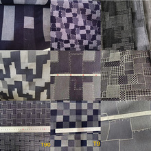 新款拼接牛仔面料提花牛仔布时尚秋冬外套童装牛仔裤拼接提花布