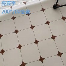 200x200花砖厨房卫生间防滑哑光全瓷地砖客厅阳台民宿瓷防滑地砖