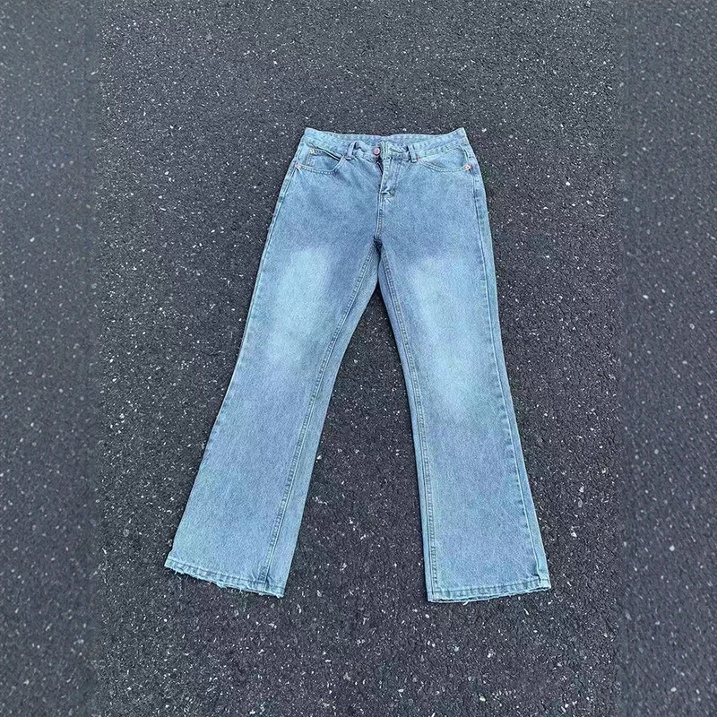 Cleanfit511 Light Blue Jeans Vintage American Retro Style Straight Leg Jeans Men's Vibe Cleanfit511 Light Blue Jeans Vintage American Retro Style Straight Leg Jeans Men's Vibe