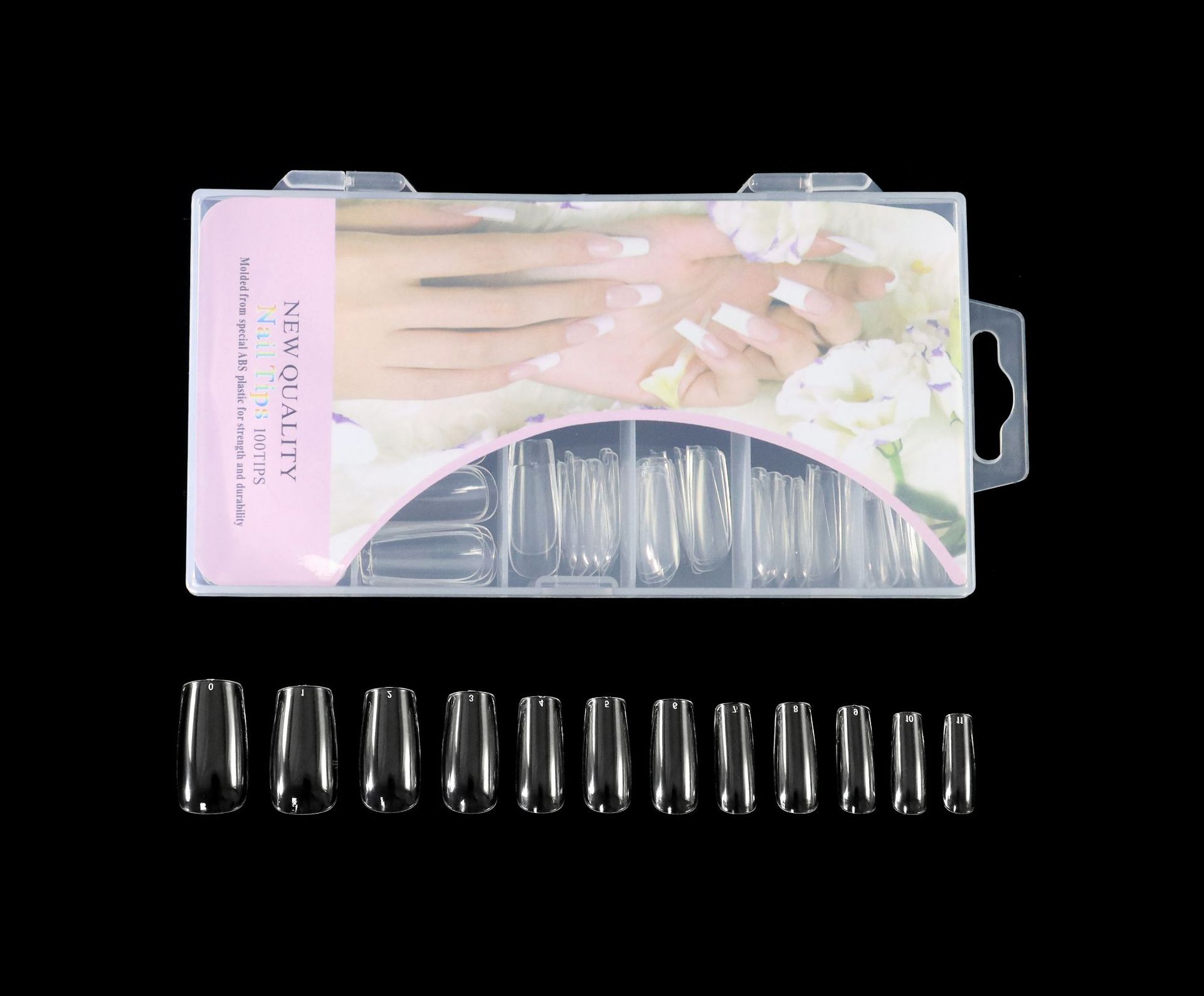 Uñas postizas de 120 piezas, transparentes, sin marcas, semi-completas, al por mayor