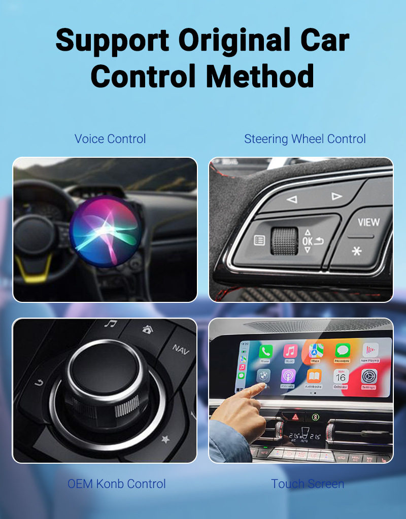 Cross-Border Exclusive Apple Wireless Carplay Box Android Smart Car-Machine Interconnection Wired to Wireless Adapter