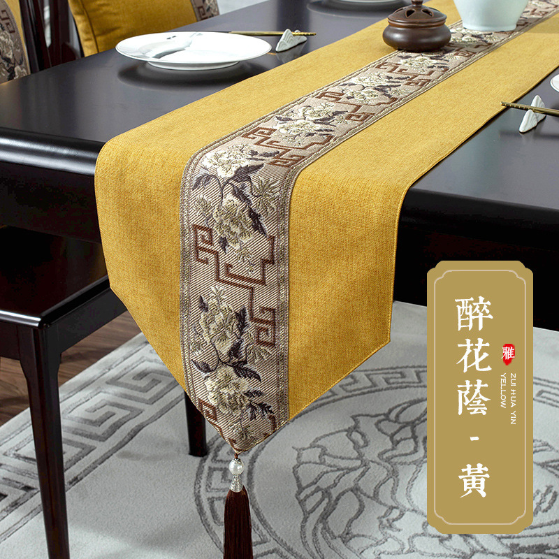 新中国式テーブル旗防水茶席茶旗中国式禅意茶巾テーブル布茶テーブルクロスホテルのベッド旗卸売り代発|undefined