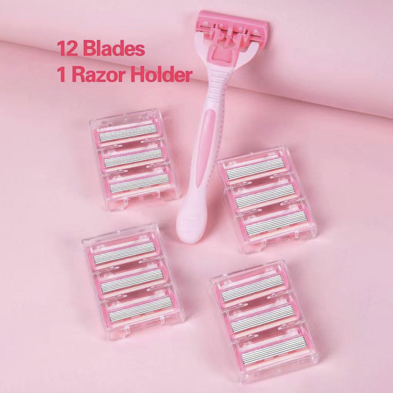 6-Layer Blades Six-Layer Stainless Steel Blade Women's Manual Shaving Slaver Underarm Leg Hair Shaving Cutter
