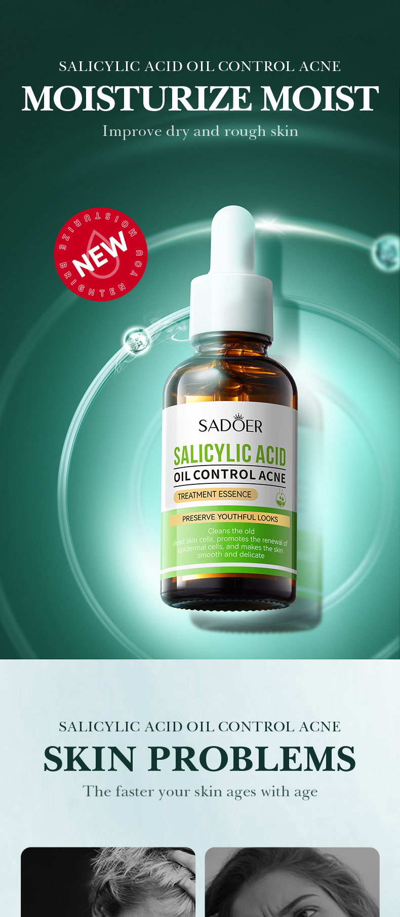 SADOER All Salicylic Acid Oil Control&Acne Removing&Repairing essence 30ml_voghion.com
