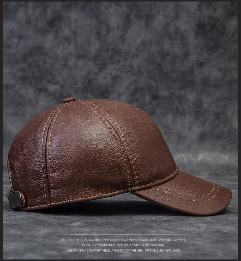 Cowhide Baseball Hat Image 2