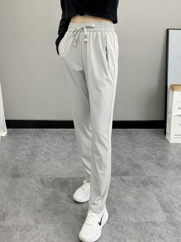 直送アイスシルクパンツ 男女兼用 速乾スポーツパンツ 夏用 伸縮性 通気性 速乾 薄手 日焼け防止パンツ|undefined
