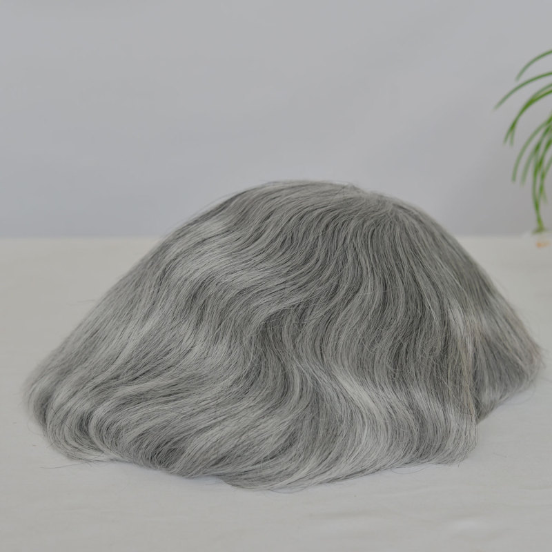 ヨーロッパとアメリカのメンズ FullLacetoupee 透明フルレース 10X8in ヘアウィッグマルチカラー手織り本物の髪|undefined