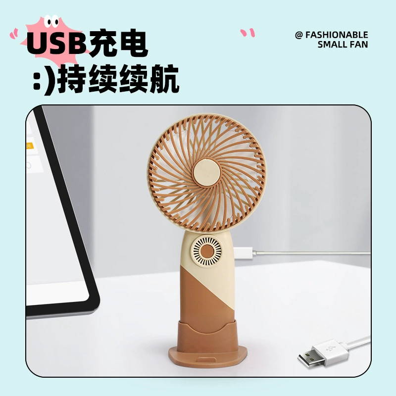 Trend handheld cartoon small air fan for elementary school students, new collection