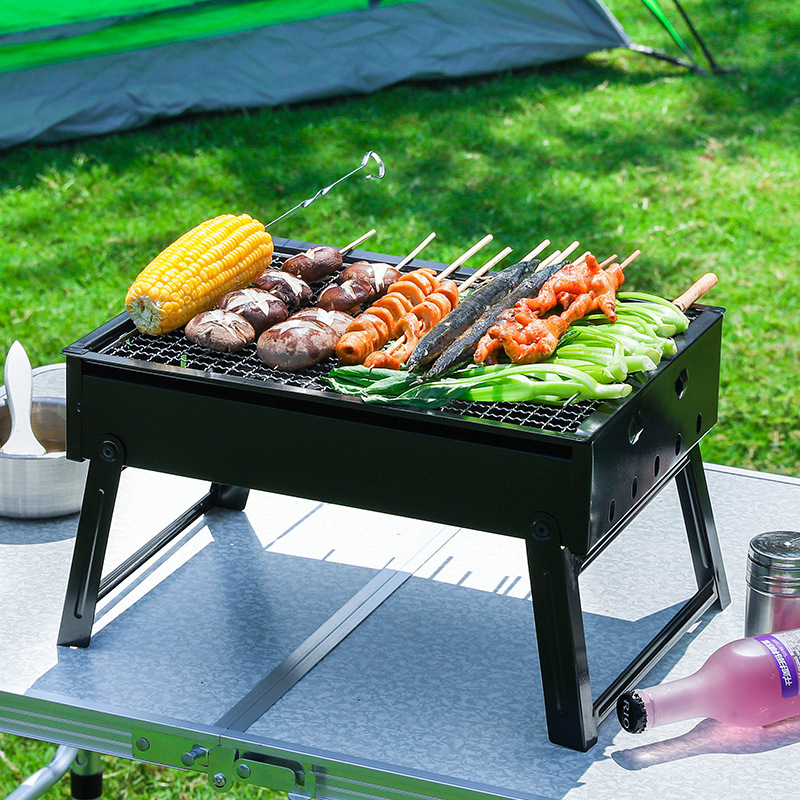 Parrilla de barbacoa plegable al aire libre portátil pequeño camping barbacoa parrilla Zibo barbacoa parrilla