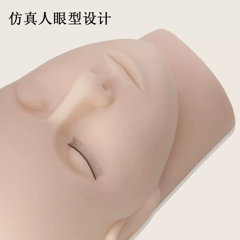 Práctica de injerto de pestañas, modelo de entrenamiento, belleza de pestañas, salón de belleza, modelo de cabeza de maniquí para principiantes, herramienta auxiliar de pestañas