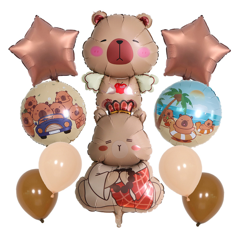10 個のバルーンアルミフィルムバルーンクロスボーダー卸売子供の誕生日パーティーレイアウト装飾雰囲気漫画バルーン|undefined