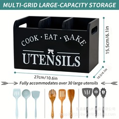 国境を越えた新しい無垢材の食器収納ボックス 3 コンパートメントのナイフとフォークの収納ボックス ポータブルキッチン用品の収納と整理ボックス