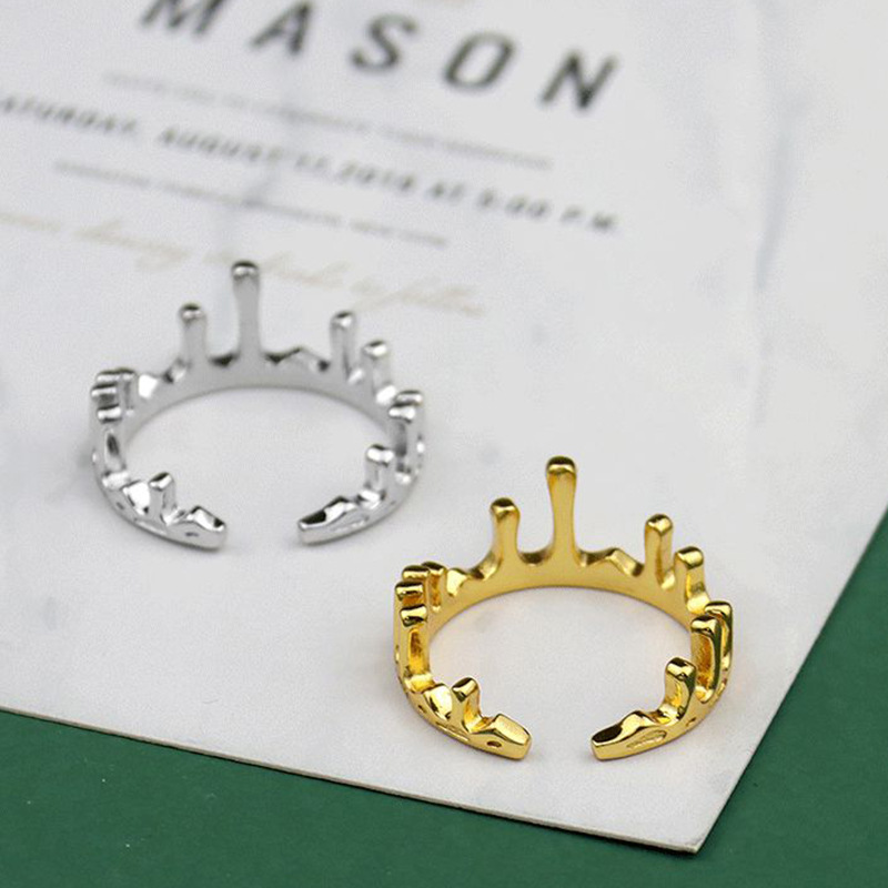 Korean version of the crownshaped opening adjustable irregular finger ringpicture22