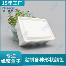 白色纸浆盒纸礼盒粽子端午零食收纳纸浆模塑干压工艺可全降解材质