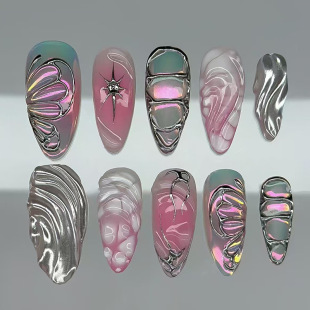 ���w���y�yɫ����������ins�L�ɲ�ж����24Ƭpress on nails